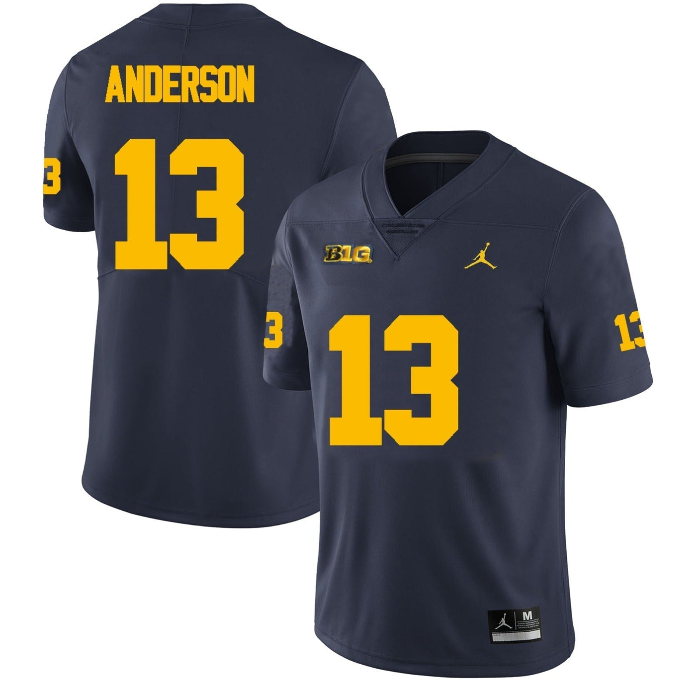 Men’s #13 Caleb Anderson Michigan Wolverines Football Jersey