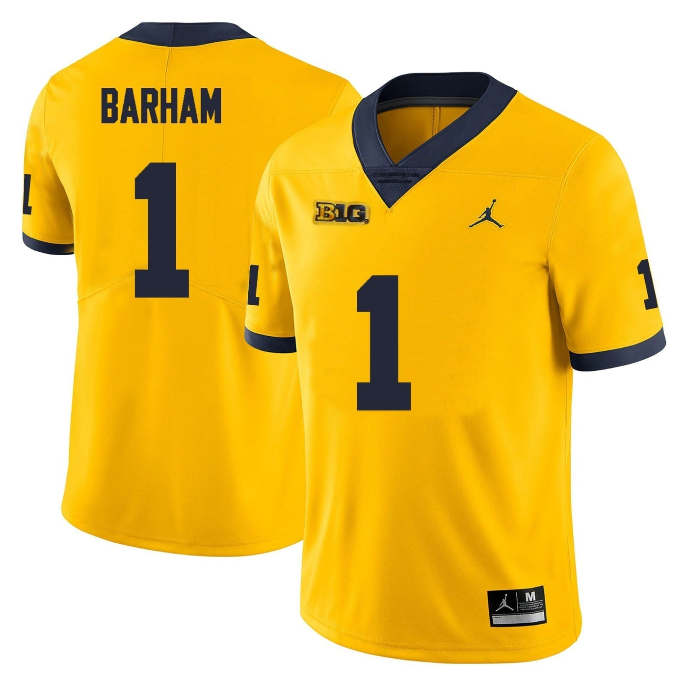 Men’s #1 Jaishaw Barham Michigan Wolverines Football Jersey