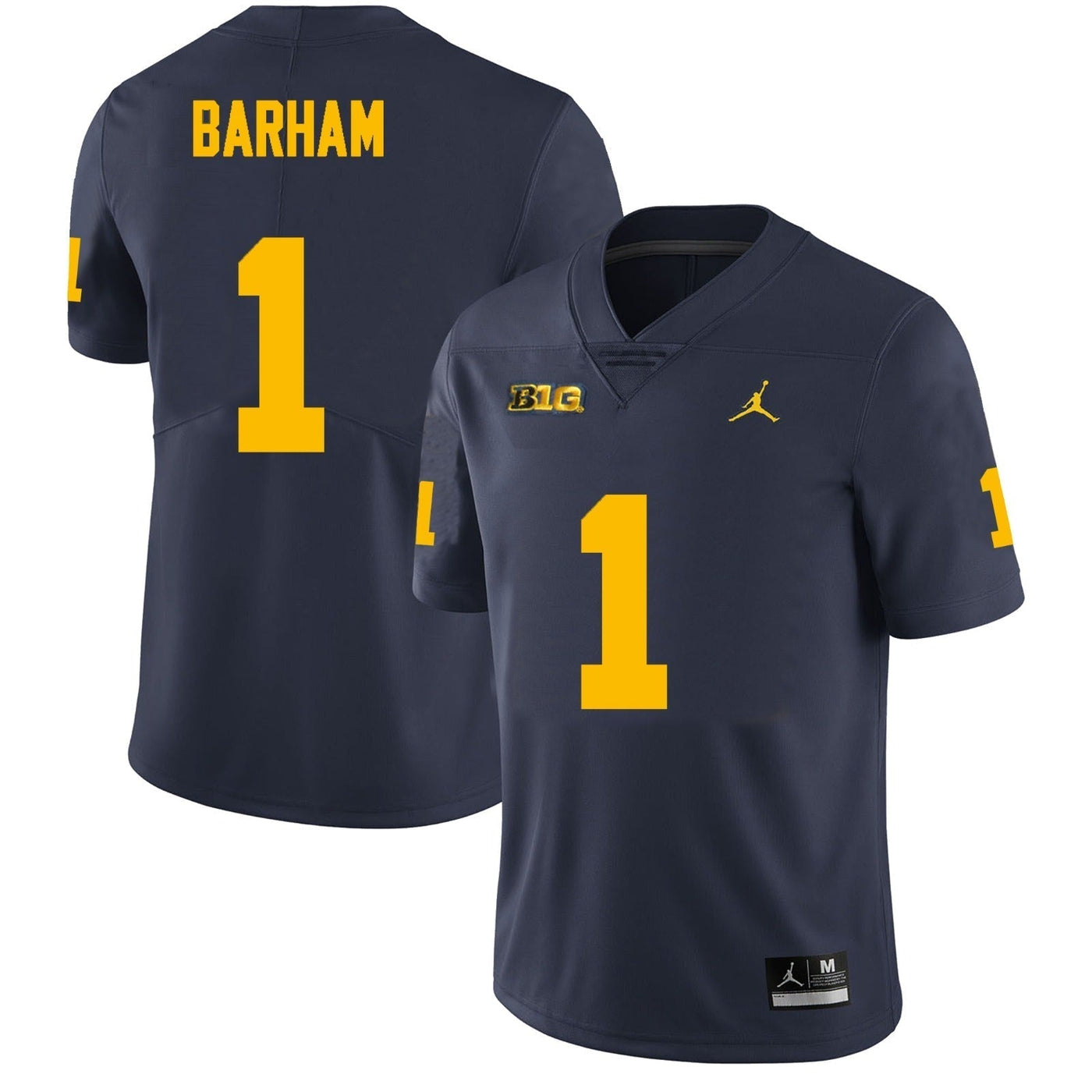 Men’s #1 Jaishaw Barham Michigan Wolverines Football Jersey