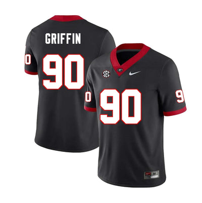 Men's #90 Elijah Griffin Georgia Bulldogs Football Jersey