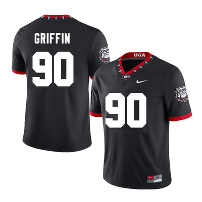 Men's #90 Elijah Griffin Georgia Bulldogs Football Jersey