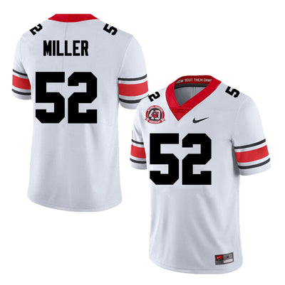 Men's #52 Christen Miller Georgia Bulldogs Football Jersey