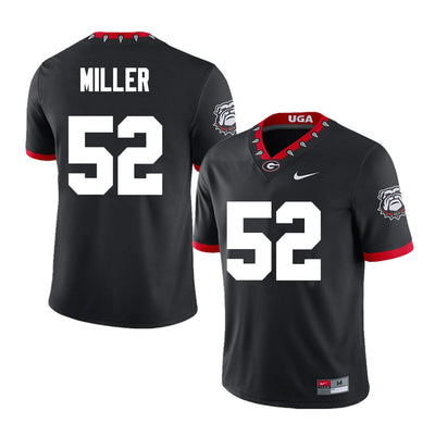 Men's #52 Christen Miller Georgia Bulldogs Football Jersey