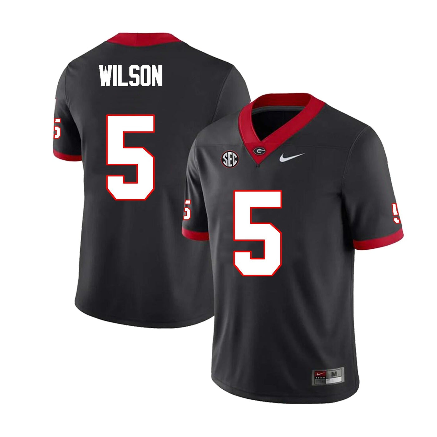 Men's #5 Raylen Wilson Georgia Bulldogs Football Jersey