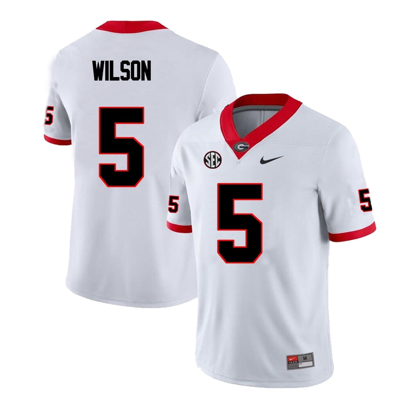 Men's #5 Raylen Wilson Georgia Bulldogs Football Jersey