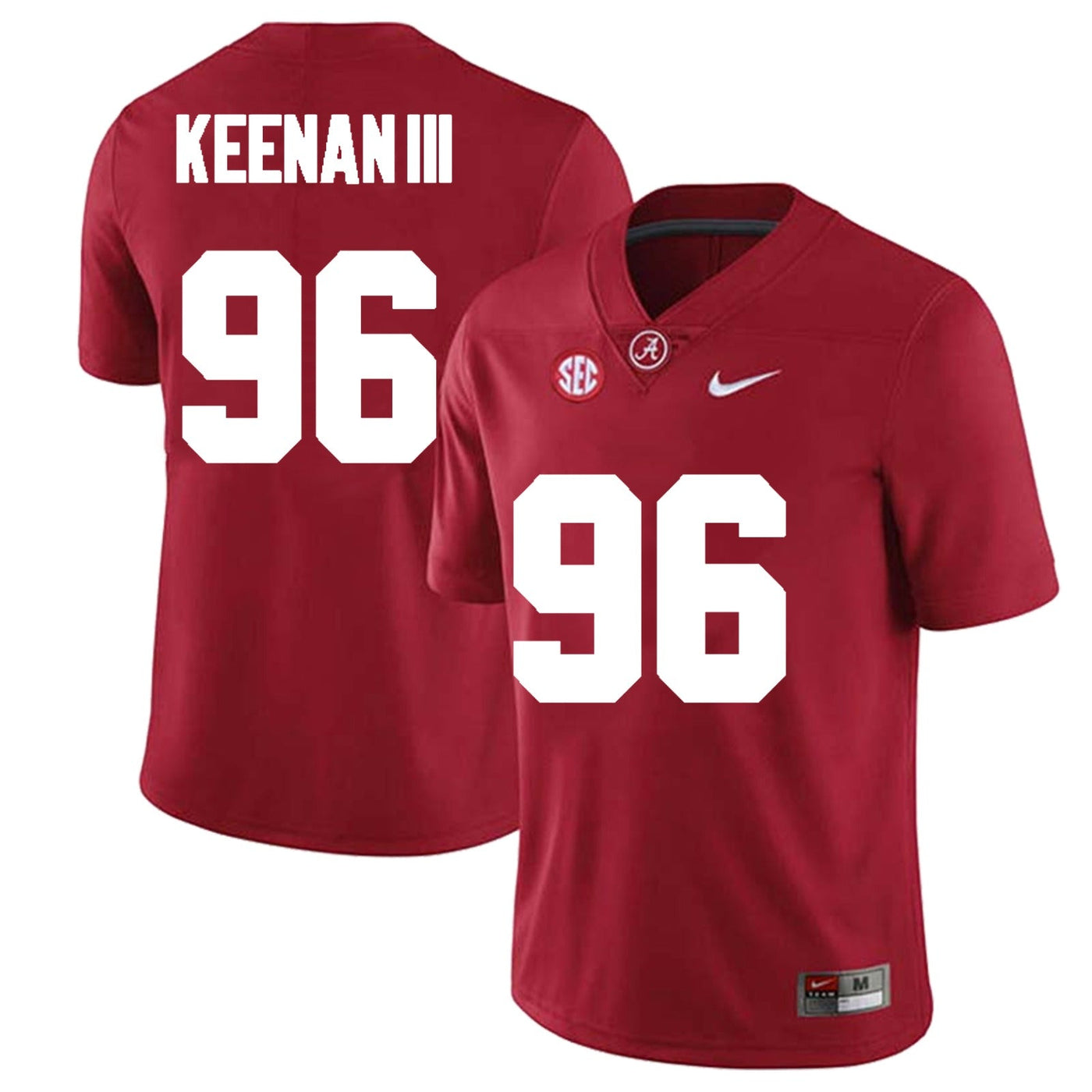 Men's #96 Tim Keenan III Alabama Crimson Tide Football Jersey