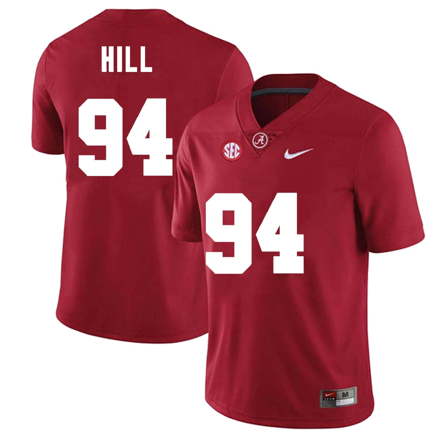Men's #94 Edric Hill  Alabama Crimson Tide Football Jersey