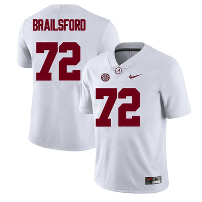Men's  #72 Park Brailsford Alabama Crimson Tide Football Jersey