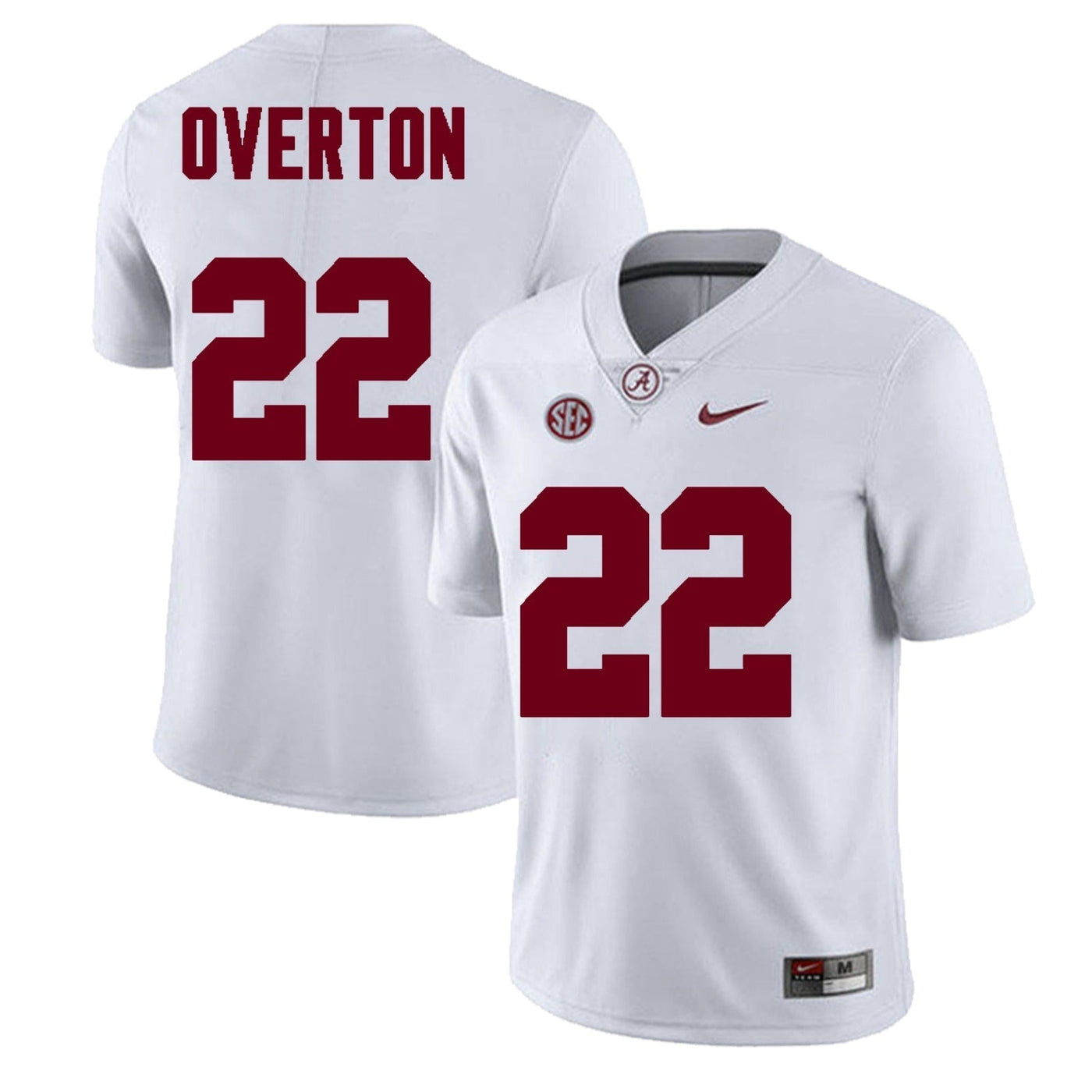 Men's #22 LT Overton Alabama Crimson Tide Football Jersey