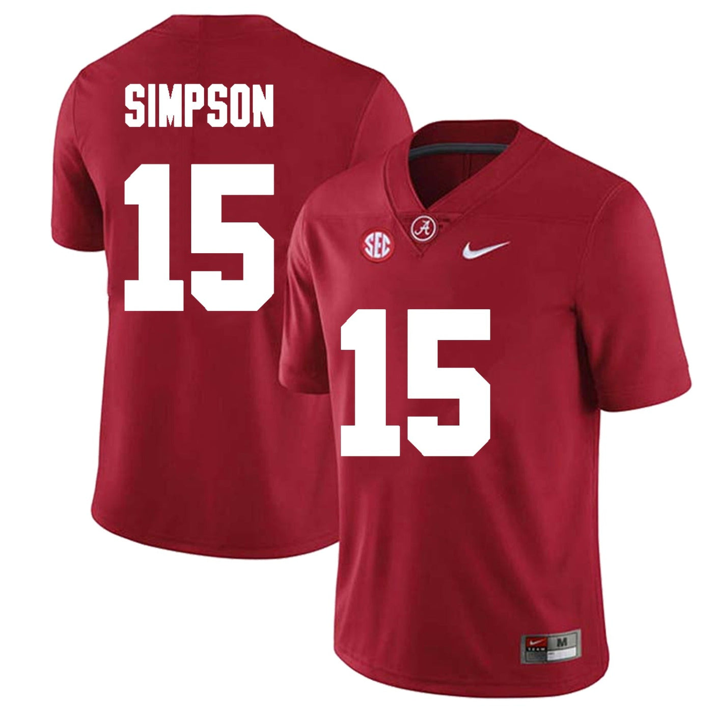 Men's #15 Ty Simpson Alabama Crimson Tide Football Jersey