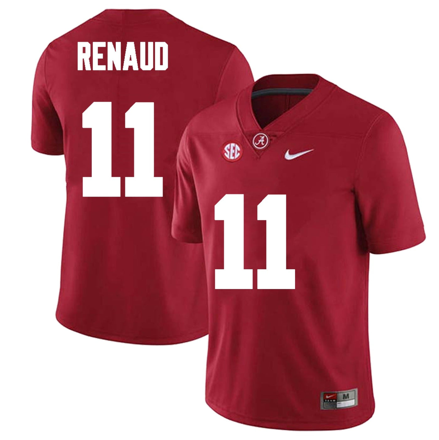 Men's #11 Jordan Renaud Alabama Crimson Tide Football Jersey