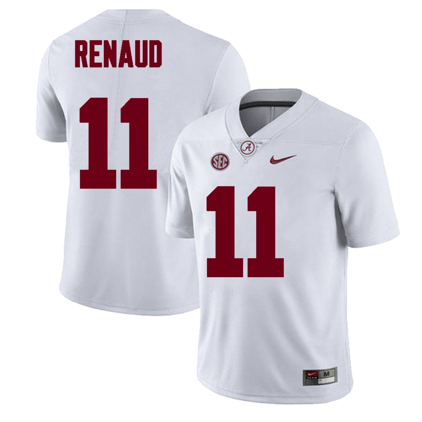 Men's #11 Jordan Renaud Alabama Crimson Tide Football Jersey