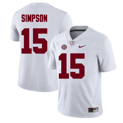 Men's #15 Ty Simpson Alabama Crimson Tide Football Jersey