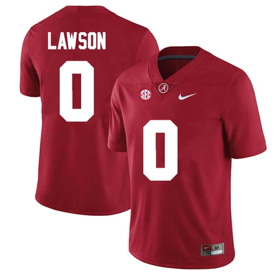 Men's #0 Deontae Lawson Alabama Crimson Tide Football Jersey
