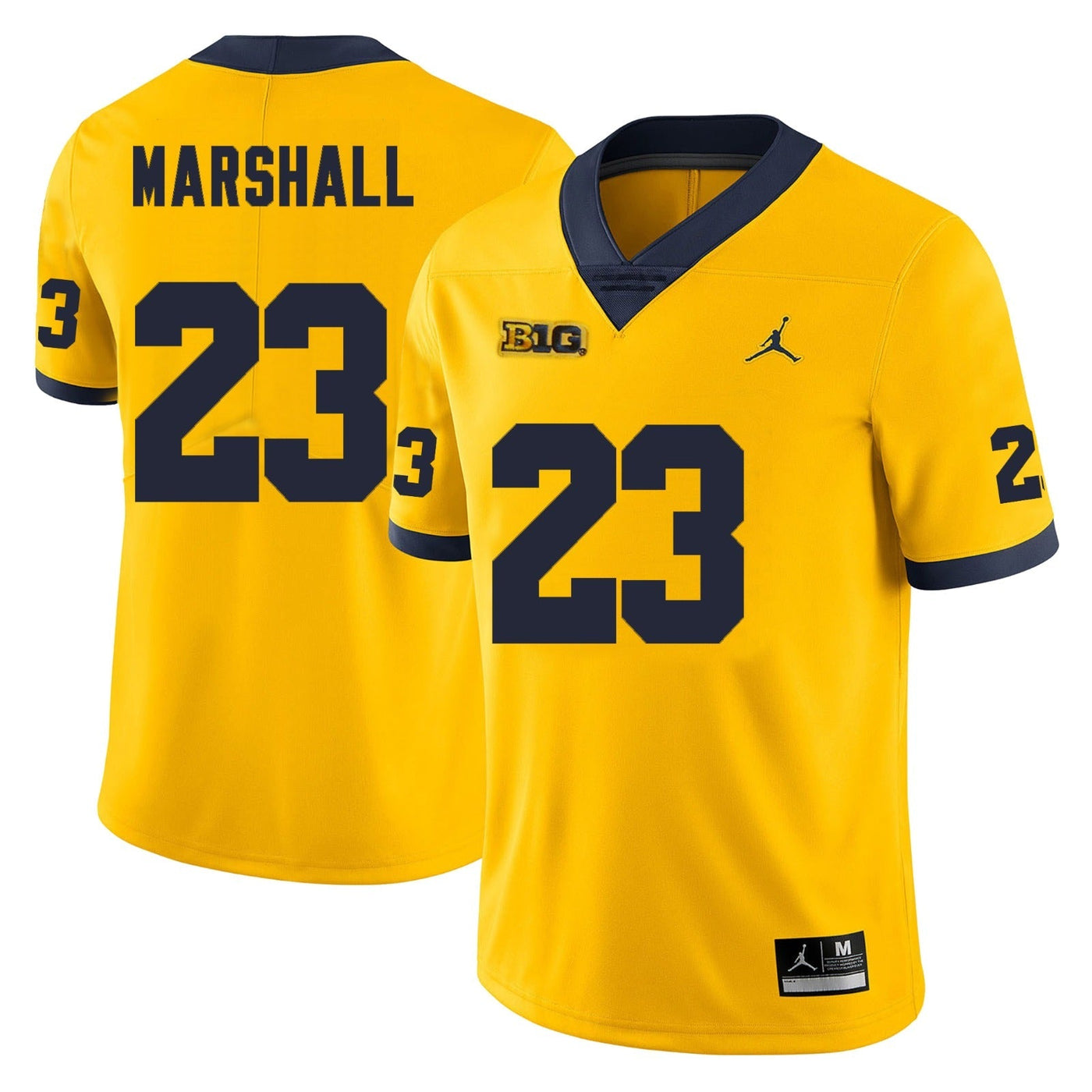 Men’s #23 Jordan Marshall Michigan Wolverines  Football Jersey