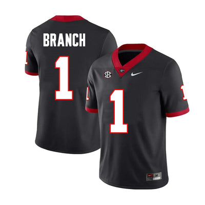 Men’s  #1 Zachariah Branch Georgia Bulldogs Football Jersey