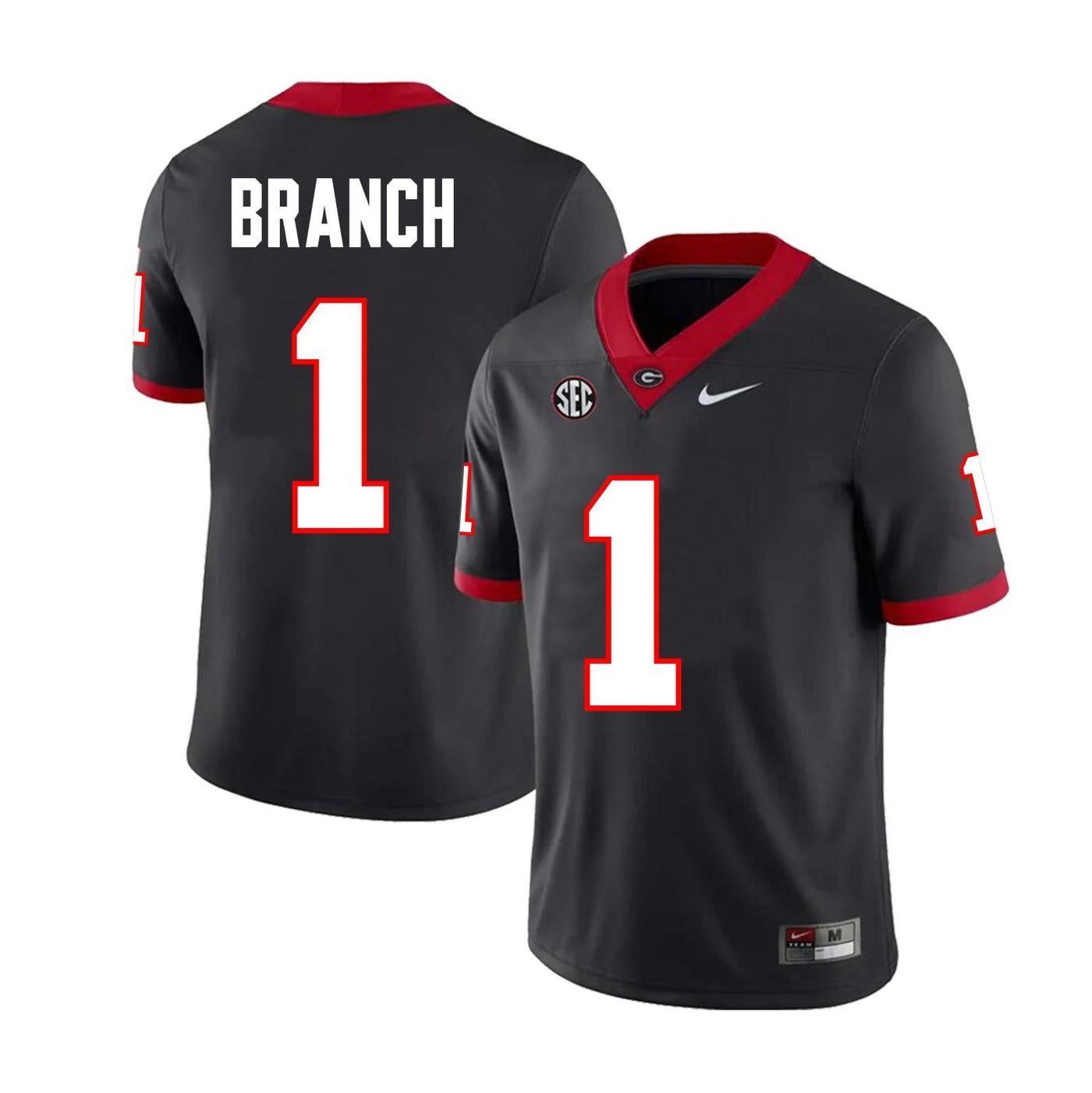 Men’s  #1 Zachariah Branch Georgia Bulldogs Football Jersey