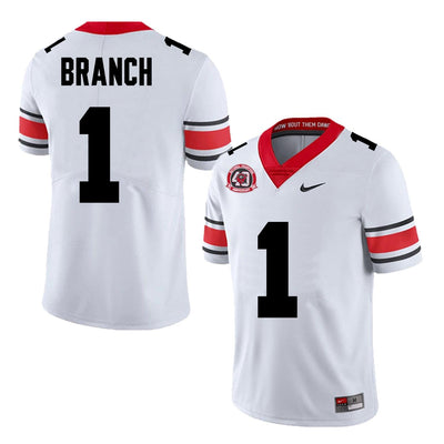 Men’s  #1 Zachariah Branch Georgia Bulldogs Football Jersey