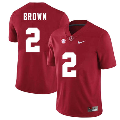 Men’s #2 Zabien Brown Alabama Crimson Tide Football Jersey