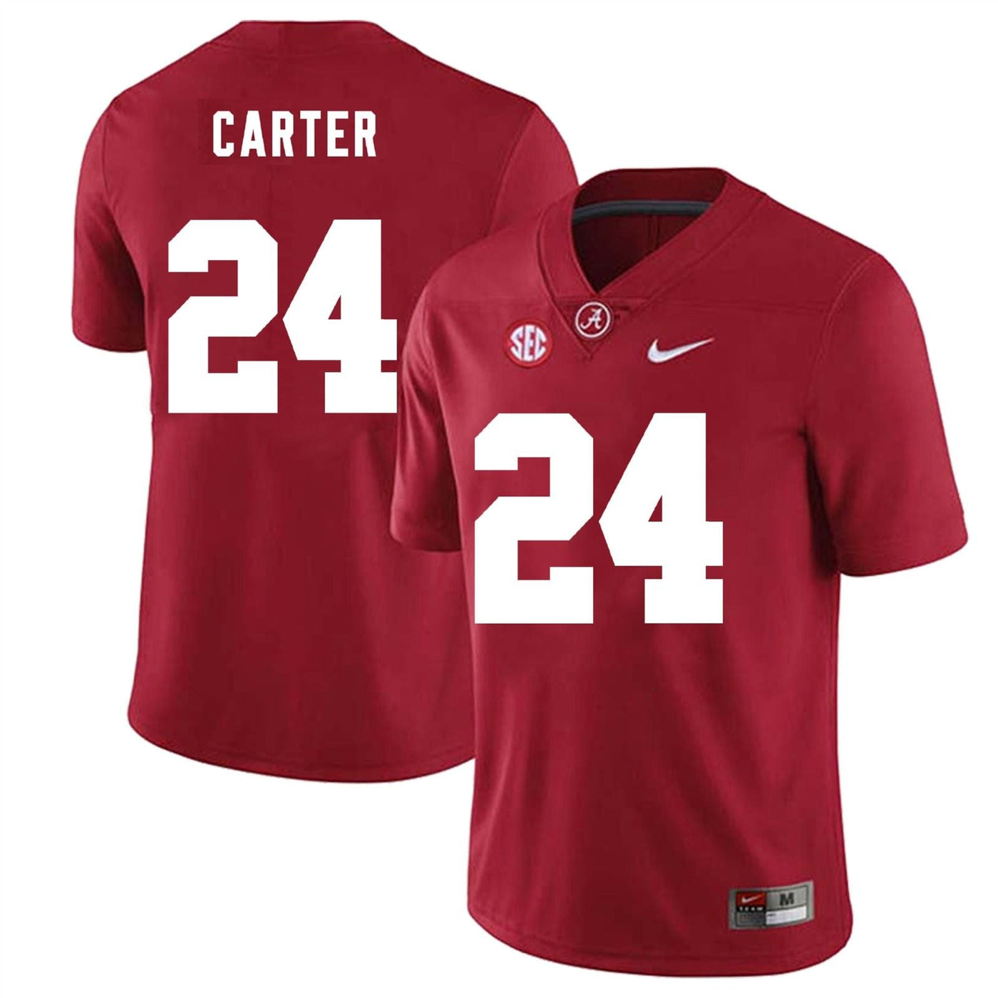 Men’s #24 Noah Carter Alabama Crimson Tide Football Jersey