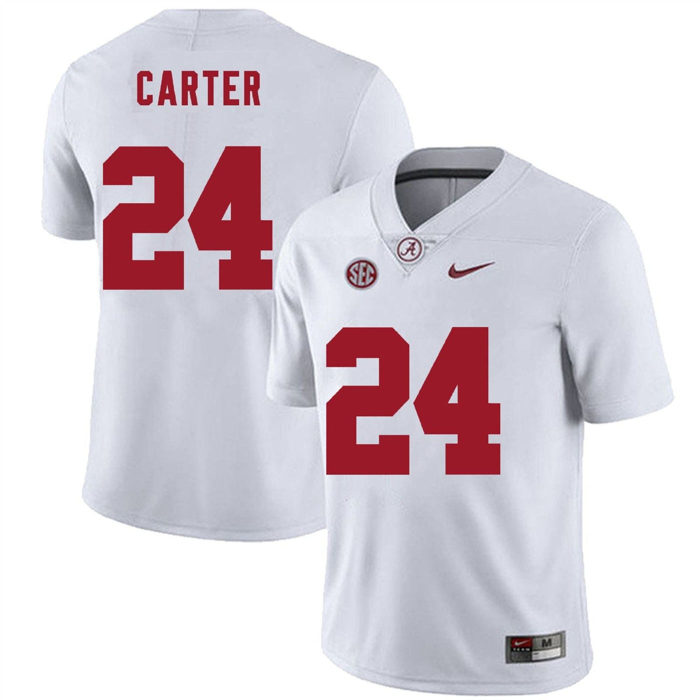 Men’s #24 Noah Carter Alabama Crimson Tide Football Jersey