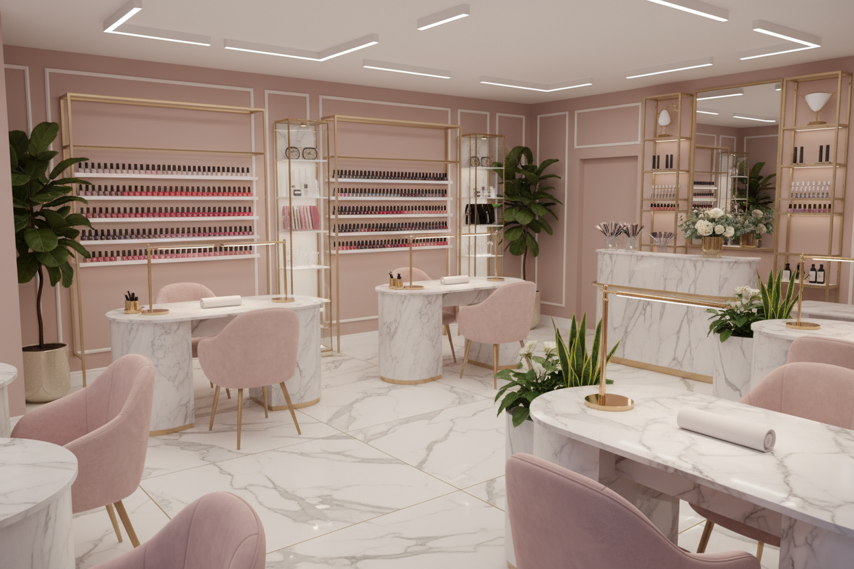 generate an image for ladies nail saloon