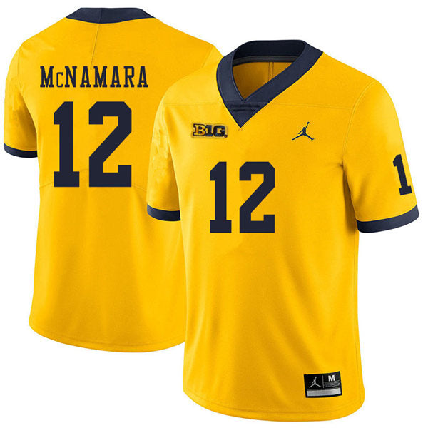 Men's #12 Cade McNamara Alumni Michigan Wolverines Football Jersey