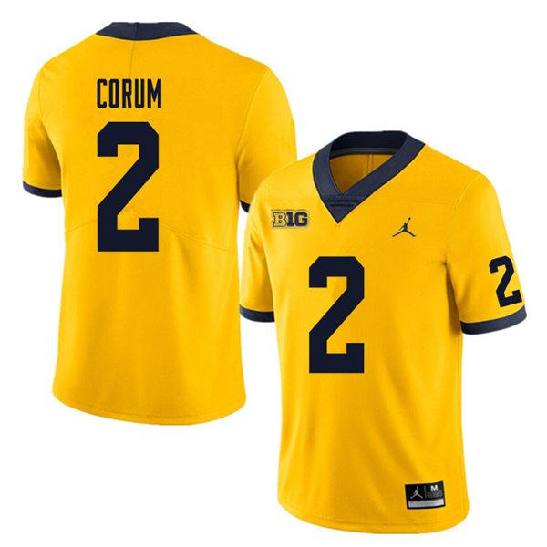 Men's #2 Blake Corum Alumni Michigan Wolverines Football Jersey