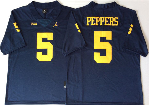 Men's #5 Jabrill Peppers Alumni Michigan Wolverines Football Jersey
