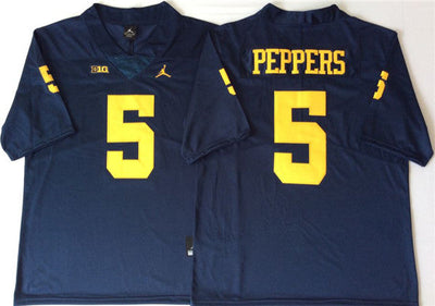 Men's #5 Jabrill Peppers Alumni Michigan Wolverines Football Jersey