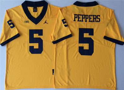 Men's #5 Jabrill Peppers Alumni Michigan Wolverines Football Jersey