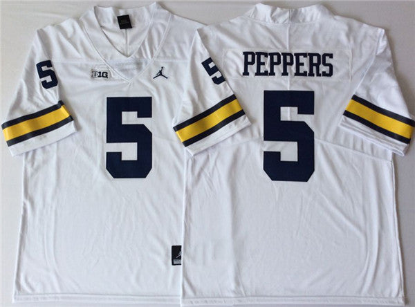 Men's #5 Jabrill Peppers Alumni Michigan Wolverines Football Jersey