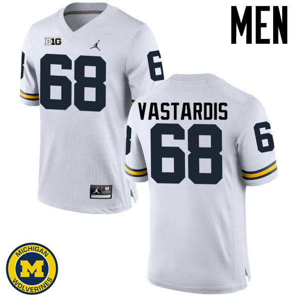 Men's #68 Andrew Vastardis Michigan Wolverines Football Jersey