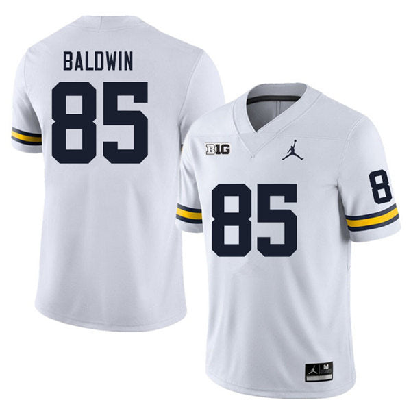 Men's #85 Daylen Baldwin Michigan Wolverines Football Jersey