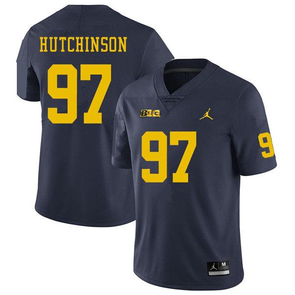 Men's #97 Aidan Hutchinson Michigan Wolverines Football Jersey