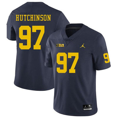 Men's #97 Aidan Hutchinson Michigan Wolverines Football Jersey