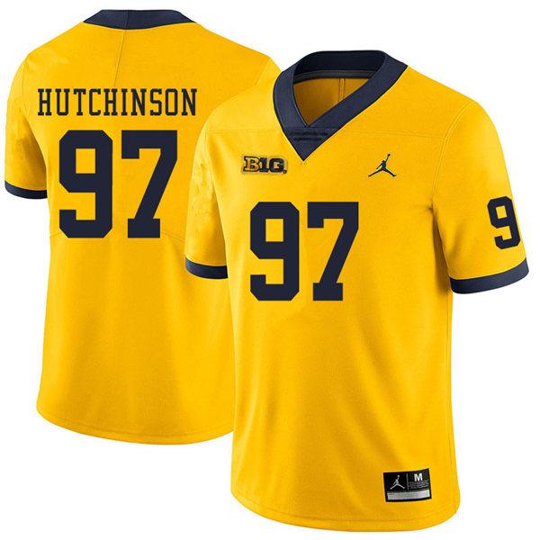 Men's #97 Aidan Hutchinson Michigan Wolverines Football Jersey