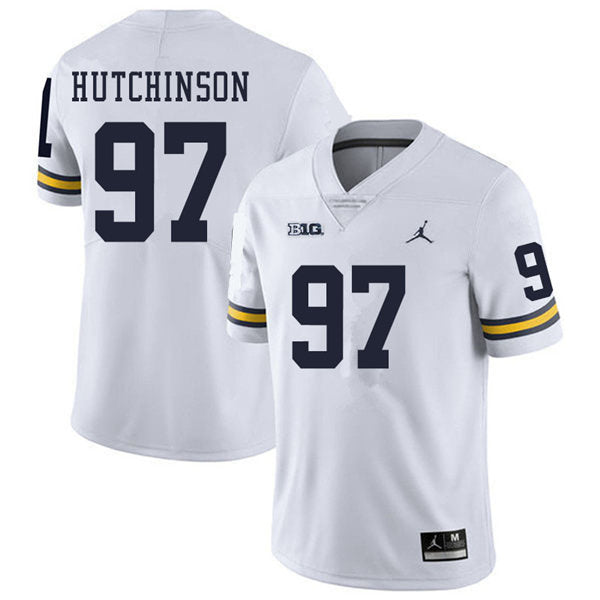 Men's #97 Aidan Hutchinson Michigan Wolverines Football Jersey