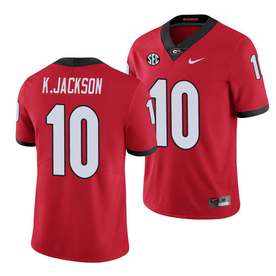 Men's #10 Kearis Jackson Georgia Bulldogs College Football Jersey
