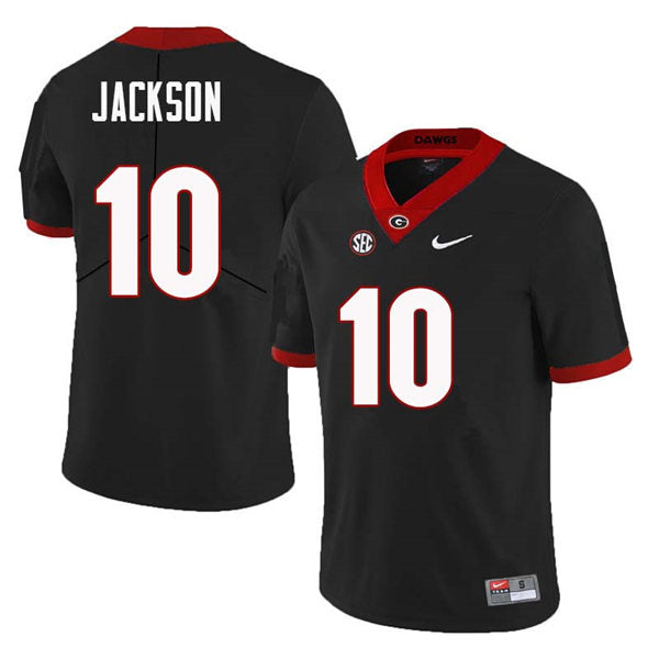 Men's #10 Kearis Jackson Georgia Bulldogs College Football Jersey