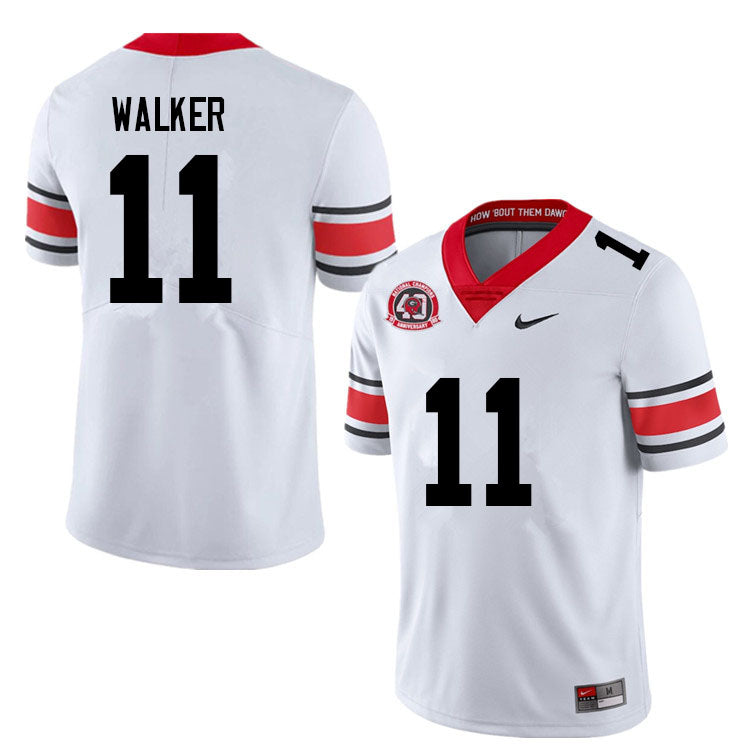 Men's #11 Jalon Walker Georgia Bulldogs College Football Jersey
