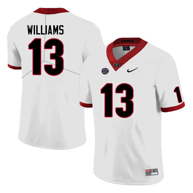 Men's #13 Mykel Williams Georgia Bulldogs College Football Jersey
