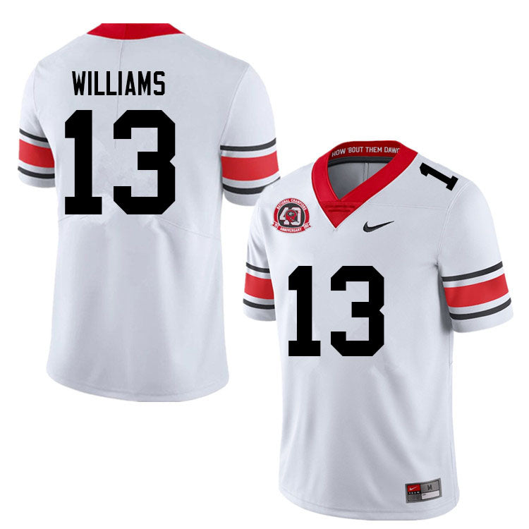 Men's #13 Mykel Williams Georgia Bulldogs College Football Jersey