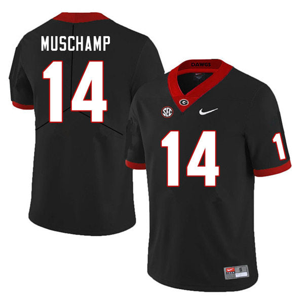Men's #14 Jackson Muschamp Georgia Bulldogs College Football Jersey