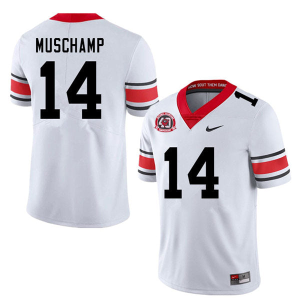 Men's #14 Jackson Muschamp Georgia Bulldogs College Football Jersey