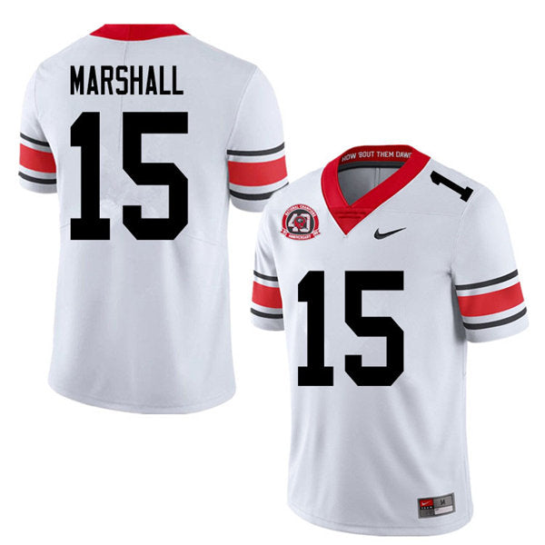 Men's #15 Trezmen Marshall Georgia Bulldogs College Football Jersey