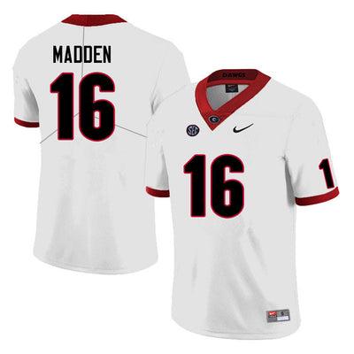 Men's #16 C.J. Madden Georgia Bulldogs College Football Jersey