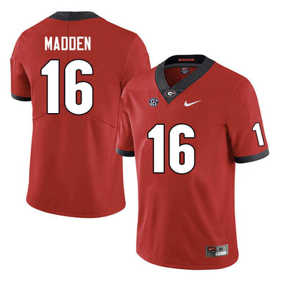Men's #16 C.J. Madden Georgia Bulldogs College Football Jersey