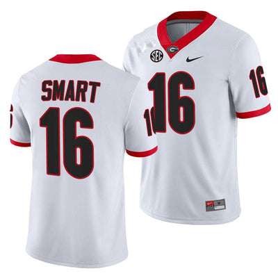 Men’s #16 Kirby Smart Georgia Bulldogs Football Jersey