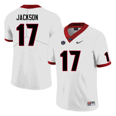 Men's #17 Dan Jackson Georgia Bulldogs College Football Jersey